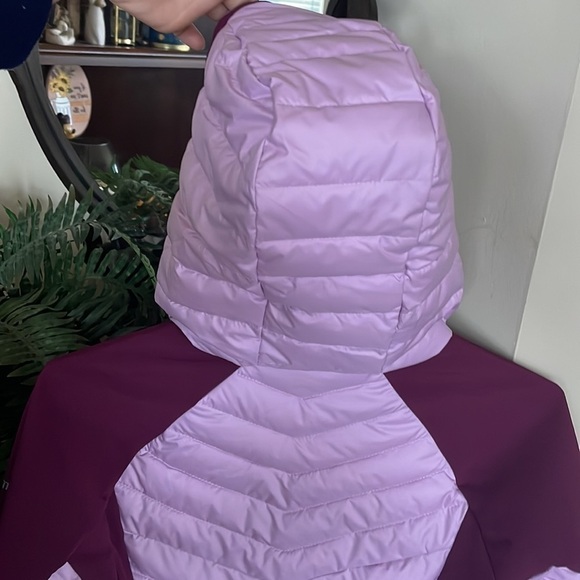 Brand New Columbia Thermal Reflective Omni-Heat Powder Lite Hybrid Hooded Jacket - Picture 7 of 13